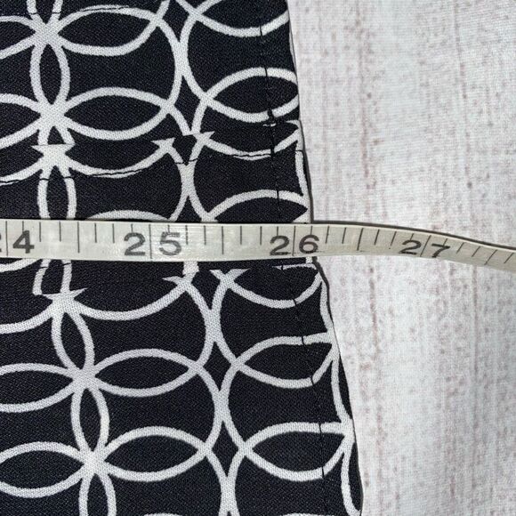 Blair button down 3/4 sleeve print top black & white sz medium women - Picture 10 of 10
